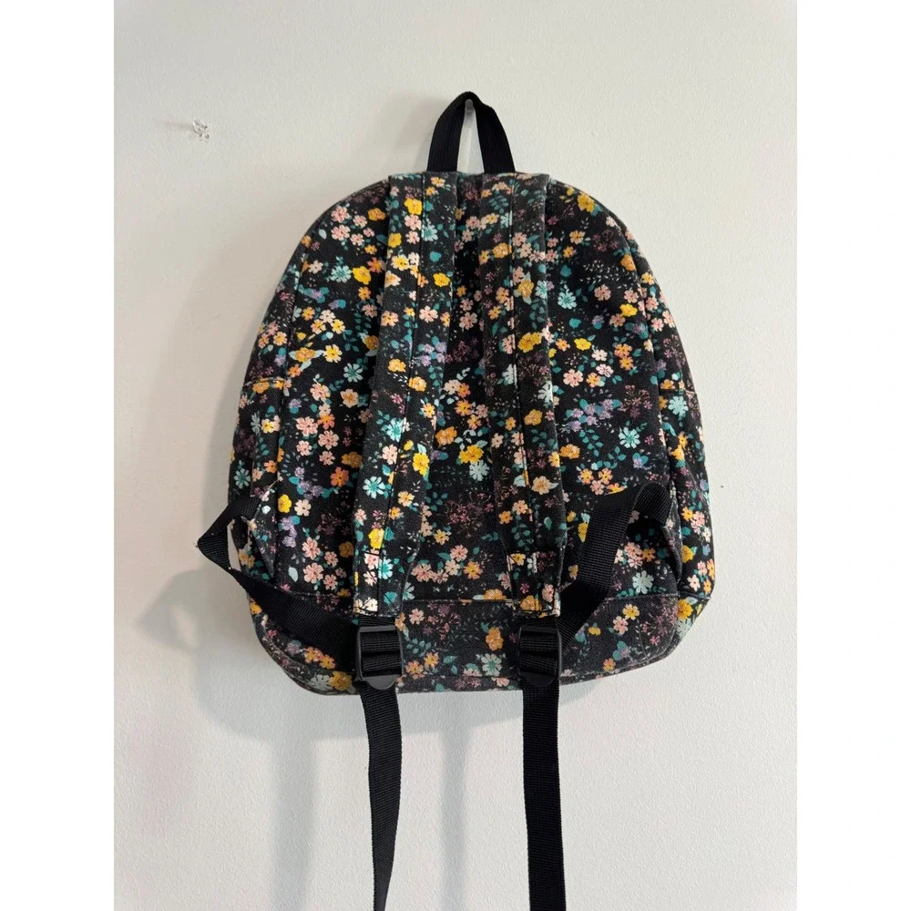 Art Class Floral Print Canvas Backpack girls Black Multi Floral Pattern
